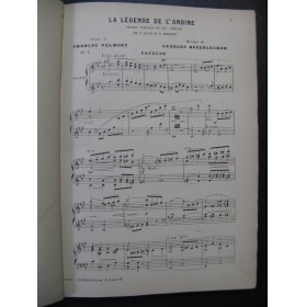 ROSENLECKER La Légende de l'Ondine Opéra Chant Piano XIXe