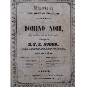 AUBER D. F. E. Le Domino Noir Opéra Chant Piano ca1843