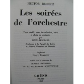 BERLIOZ Hector Les Soirées de l'Orchestre 1968