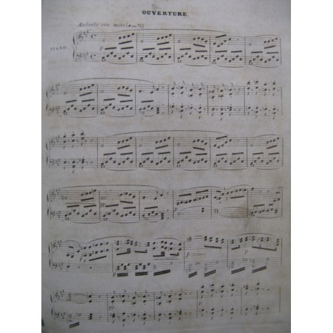 AUBER D. F. E. L'Ambassadrice Opéra Chant Piano ca1843