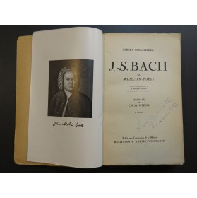SCHWEITZER Albert J.-S. Bach Le Musicien Poète ca1950