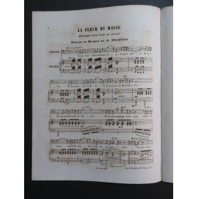PRADÈRE O. La Fleur du Moine Chant Piano ca1860