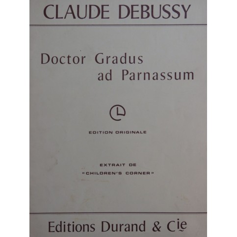 DEBUSSY Claude Doctor Gradus ad Parnassum Piano