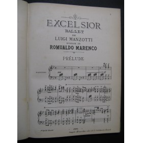 MARENCO Romualdo Excelsior Ballet L. Manzotti Piano ca1881