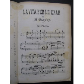 GLINKA Michele La vita per lo Czar Opéra Chant Piano ca1875