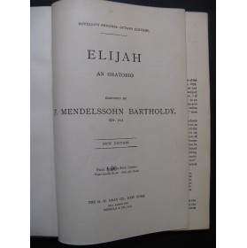MENDELSSOHN Elijah Oratorio Chant Piano 1903