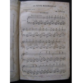 LECOCQ Charles La Petite Demoiselle Opéra Chant Piano 1879