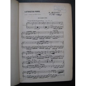 MEYERBEER Giacomo L'étoile du Nord Opéra Piano Chant ca1855