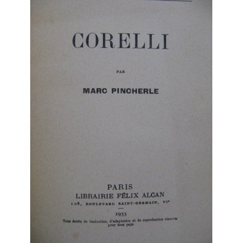 PINCHERLE Marc Corelli 1933