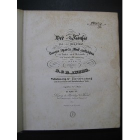 AUBER D. F. E. Der Feensee Le Lac des Fées Opéra Chant Piano ca1840