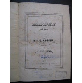 AUBER D. F. E. Haydée Opéra Piano solo ca1850