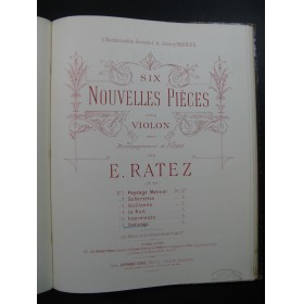 RATEZ Emile PIERNÉ Gabriel Pièces pour Violon Piano ca1890