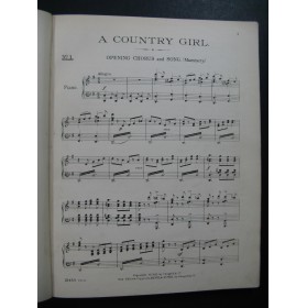 MONCKTON Lionel A Country Girl Opéra Chant Piano 1904