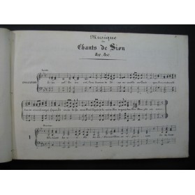 MALAN César Musique des Chants de Sion Recueil Chant Orgue 1834