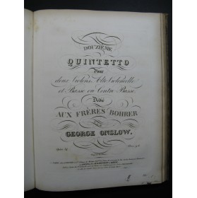 ONSLOW George Quintettes 1er Violon ca1810