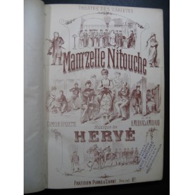 HERVÉ Mam'zelle Nitouche Opéra Piano Chant ca1883