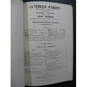 VASSEUR Léon La Timbale d'Argent Opéra Chant Piano 1872