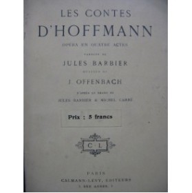 OFFENBACH Jacques Les Contes d'Hoffmann Opéra Texte 1930