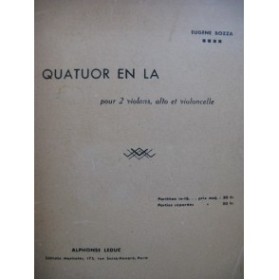 BOZZA Eugène Quatuor en La Violon Alto Violoncelle 1946
