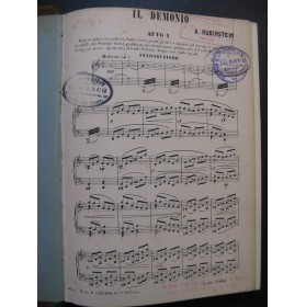 RUBINSTEIN Anton Il Demonio Opéra Chant Piano ca1880