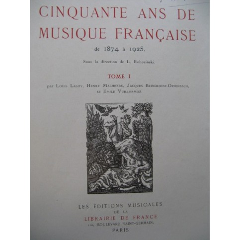 Cinquante ans de Musique Française Tome 1 1925