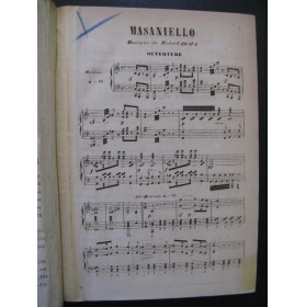 CARAFA Michele Masaniello Opéra Chant Piano ca1845