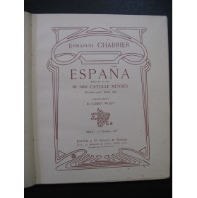 CHABRIER Emmanuel Espana Ballet Piano solo 1911