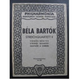 BARTOK Béla Streichquartett II Quatuor à cordes 1948