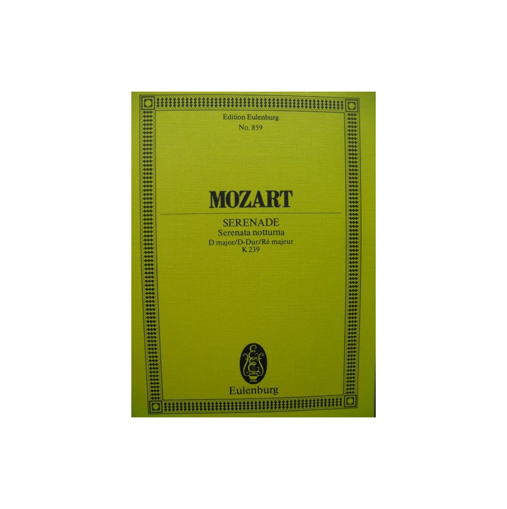 MOZART W. A. Sérénade No 6 Orchestre