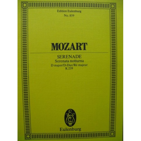 MOZART W. A. Sérénade No 6 Orchestre