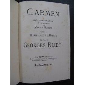 BIZET Georges Carmen Piano solo Opéra XIXe