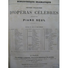 DONIZETTI G. Belisario Opera Piano solo XIXe