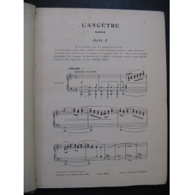 SAINT-SAËNS Camille L'ancêtre Chant Piano 1906