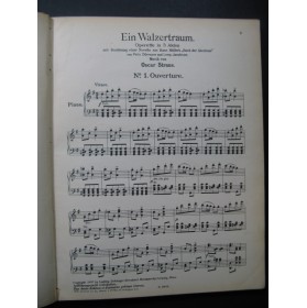 STRAUS Oscar Ein Walzertraum Opérette Chant Piano 1907