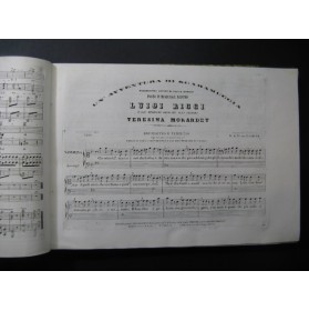 RICCI Luigi Un'avventura di Scaramuccia Opéra Chant Piano 1834