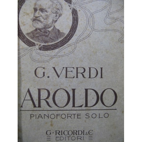 VERDI Giuseppe Aroldo Opéra Piano solo XIXe