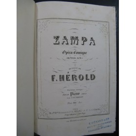 HEROLD Ferdinand Zampa Opéra Piano solo XIXe