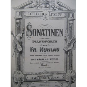 KUHLAU Frédéric Sonatinen Band 1 Piano XIXe