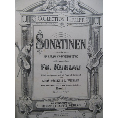 KUHLAU Frédéric Sonatinen Band 1 Piano XIXe