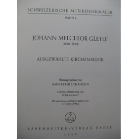 GLETLE Johann Melchior Ausgewählte Kirchenmusik Chant Orchestre 1959