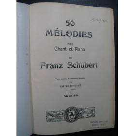 SCHUBERT Franz 50 Mélodies Chant Piano 1911