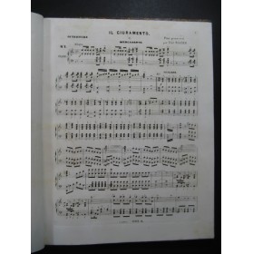 MERCADANTE Il Giuramento Opéra Piano solo ca1870