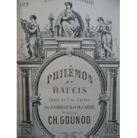 GOUNOD Charles Philémon et Baucis Opéra Piano solo XIXe