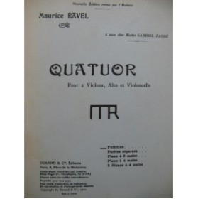 RAVEL Maurice Quatuor Violon Alto Violoncelle 1955