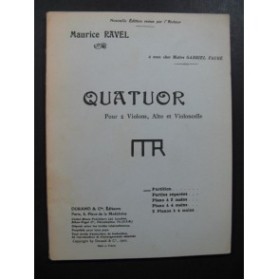 RAVEL Maurice Quatuor Violon Alto Violoncelle 1955
