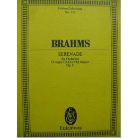 BRAHMS Johannes Serenade D major Orchestre