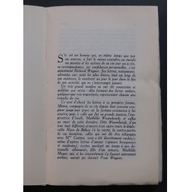 TIERSOT Julien Lettres Françaises de Richard Wagner 1935