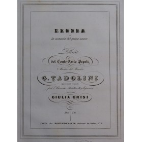 TADOLINI Giovanni Eloisa Chant Piano ca1840