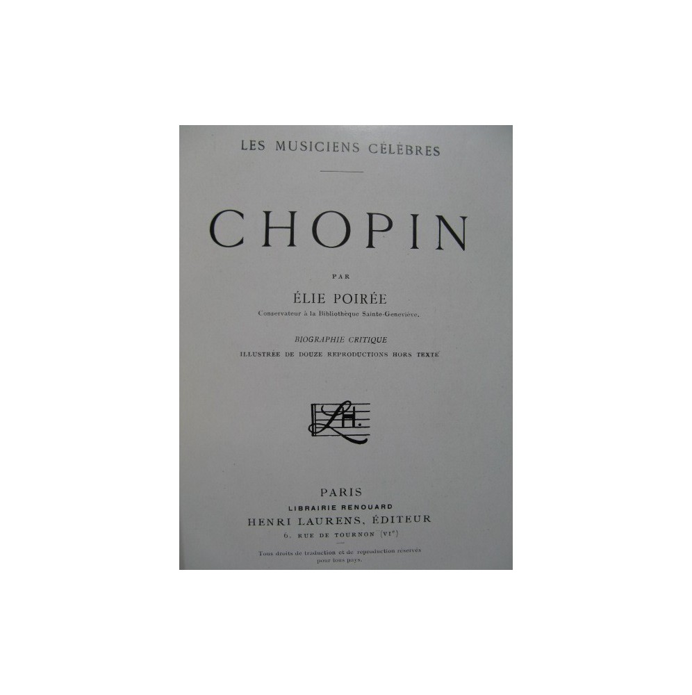 POIRÉE Élie Chopin Biographie Critique