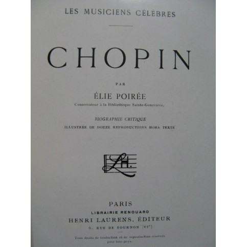 POIRÉE Élie Chopin Biographie Critique